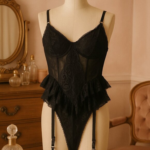 Vintage-style Escante Lace Teddy Bodysuit 2X – New with Tags - Picture 12 of 12